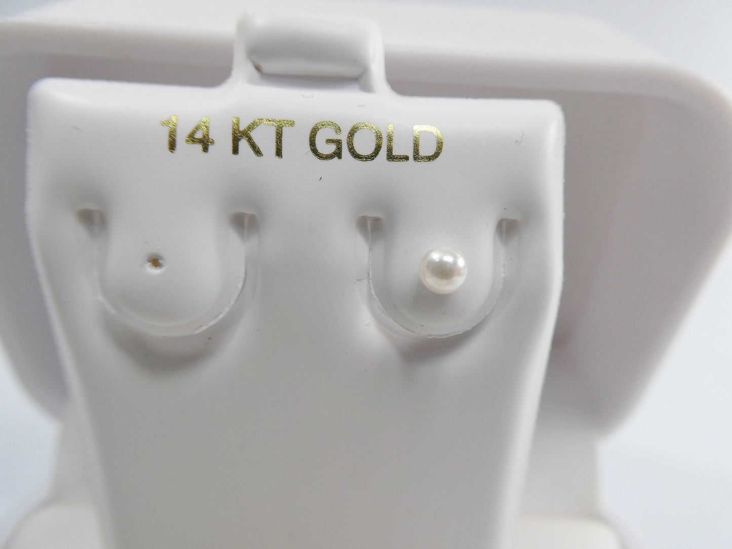 14k real solid yellow gold pearl nose ring
