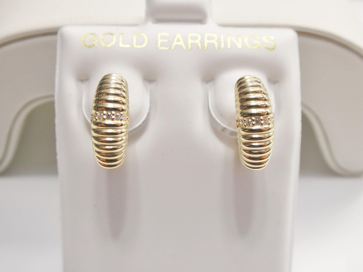 real 10k solid yellow gold designer earrings