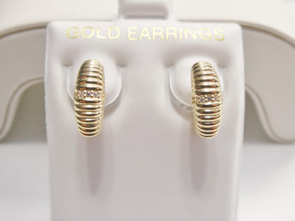 Real 10k Solid Yellow Gold Designer Earrings