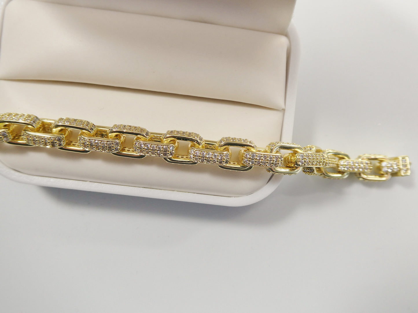 14k gold filled barrel link necklace 7.4mm  20"24" length