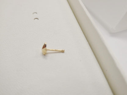 14k Real Solid Yellow Gold Tiny Butterfly Stud Nose Ring
