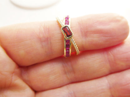 Real 925 Sterling Silver over 14 Yellow Gold Ring