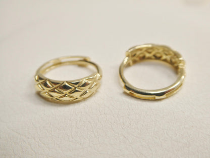 Real 10k Solid Yellow Gold Designer Earrings