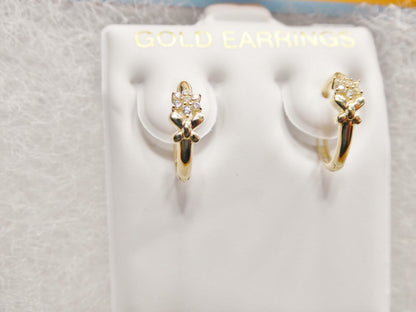 Real 10k Solid Yellow Gold Designer Earrings