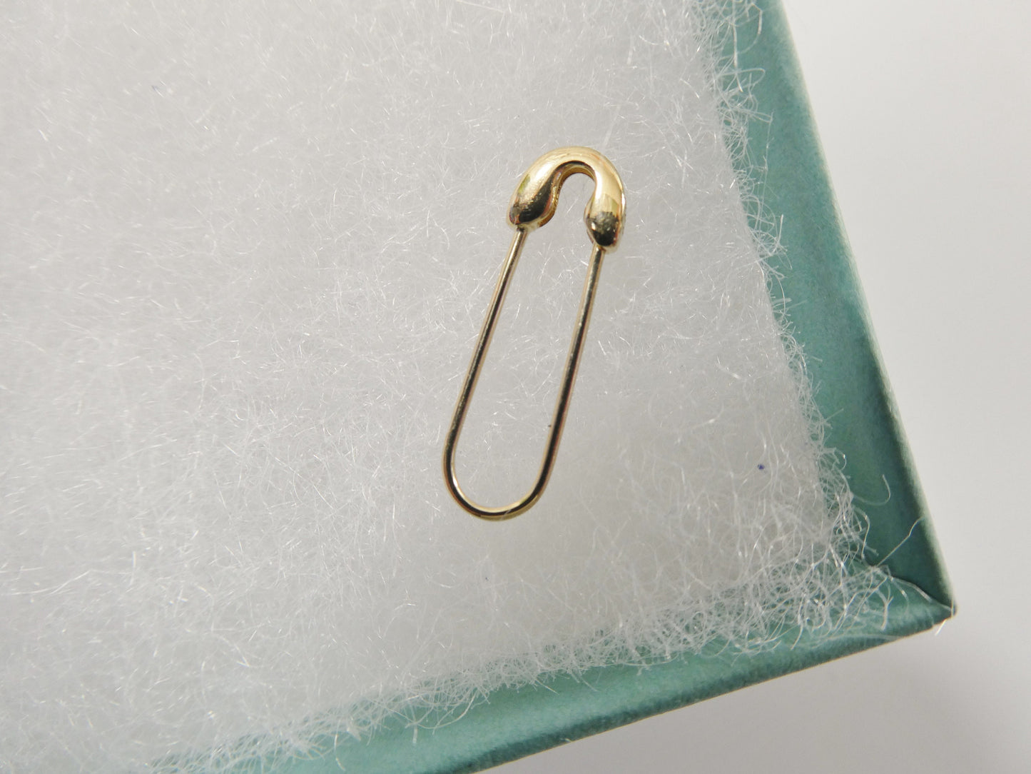 14k real solid yellow gold plain polish pin brooch