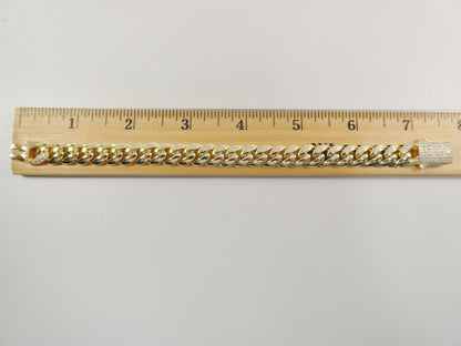 18k Gold Filled Monaco 10mm Bracelet 7" 8" Length