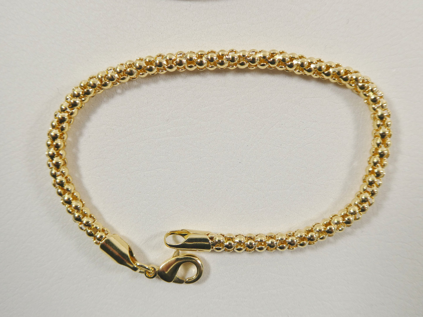7 inch popcorn style 18k gold filled ladies bracelet