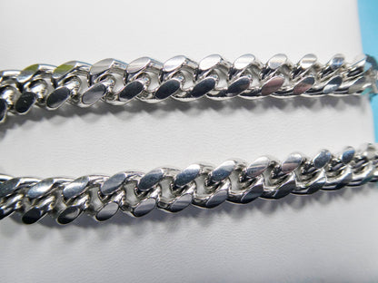 Real 925 Sterling Silver 8mm Solid Link Bracelet