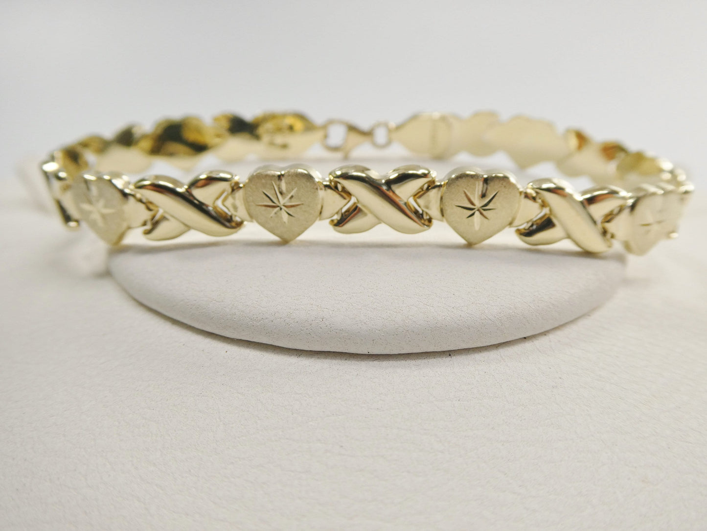 10k Solid Yellow Gold XOXO Bracelet - Hugs and Kisses