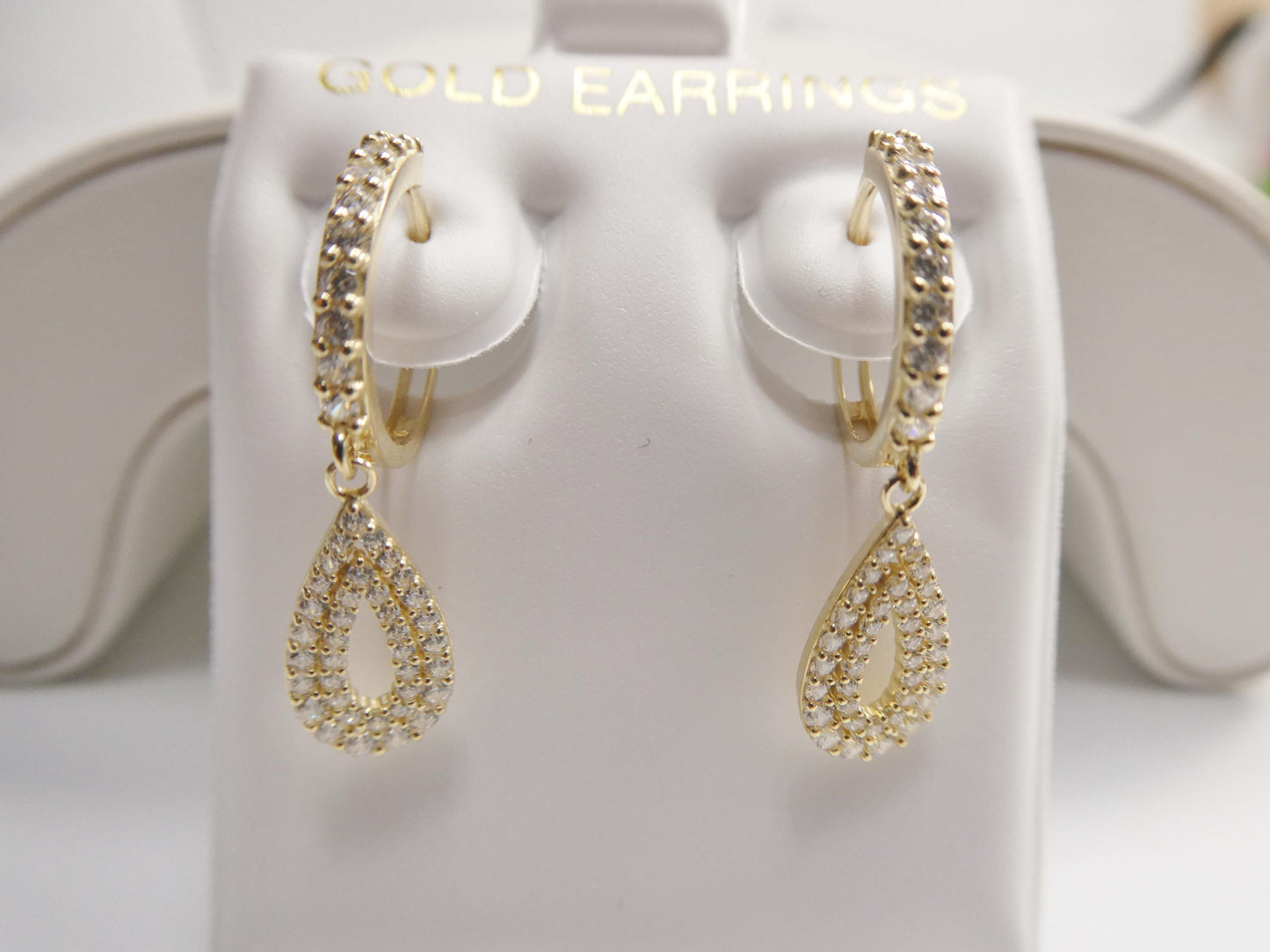 real 10k solid yellow gold designer earrings