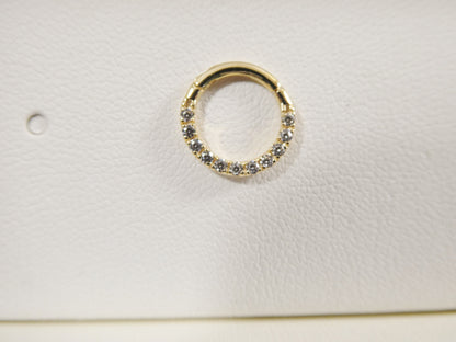 14k Real Solid Yellow Gold Cartilage Daith Septum Body Ring Piercing