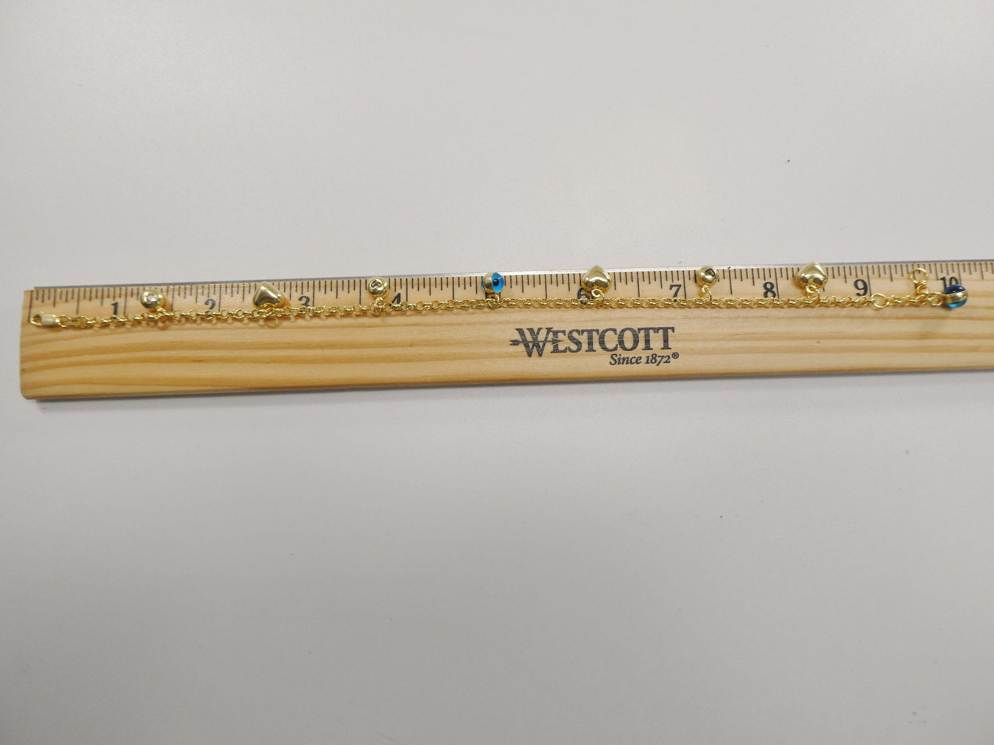 real 14k solid yellow gold 9 inch anklet bracelet