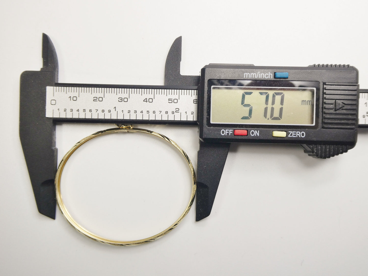 14K real solid yellow gold children baby bangle bracelet