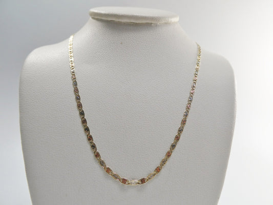 real 10k solid ladies tri color Valentino chain