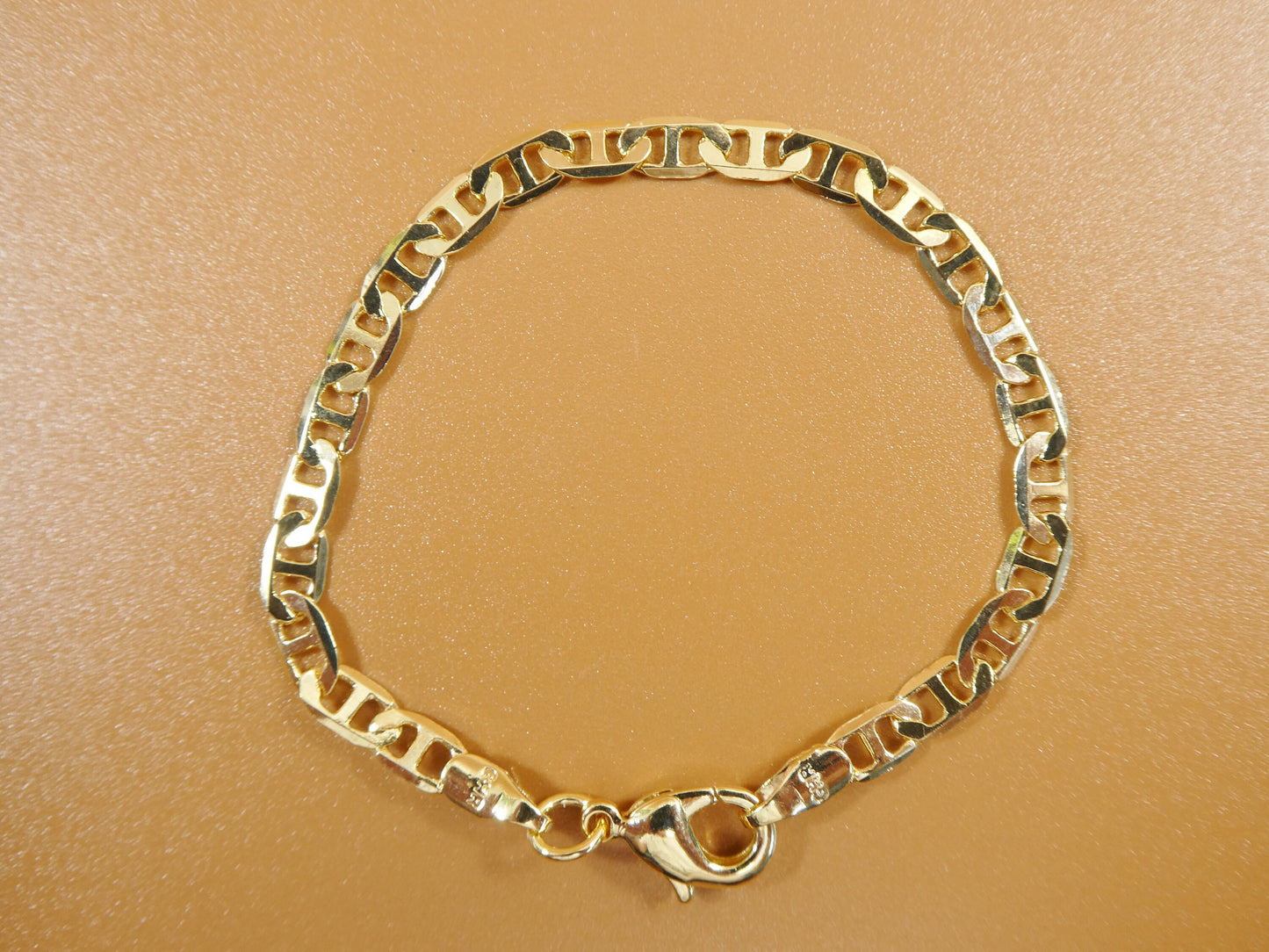 5.5 inch 18k gold filled mariner style baby bracelet