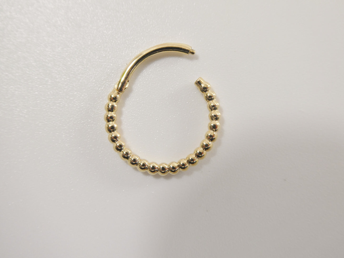 14k real solid yellow gold cartilage daith septum body ring piercing
