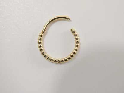 14k Real Solid Yellow Gold Cartilage Daith Septum Body Ring Piercing