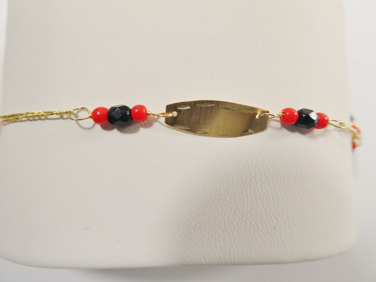 real 10k solid yellow gold 5 inch azabache boy girl baby bracelet