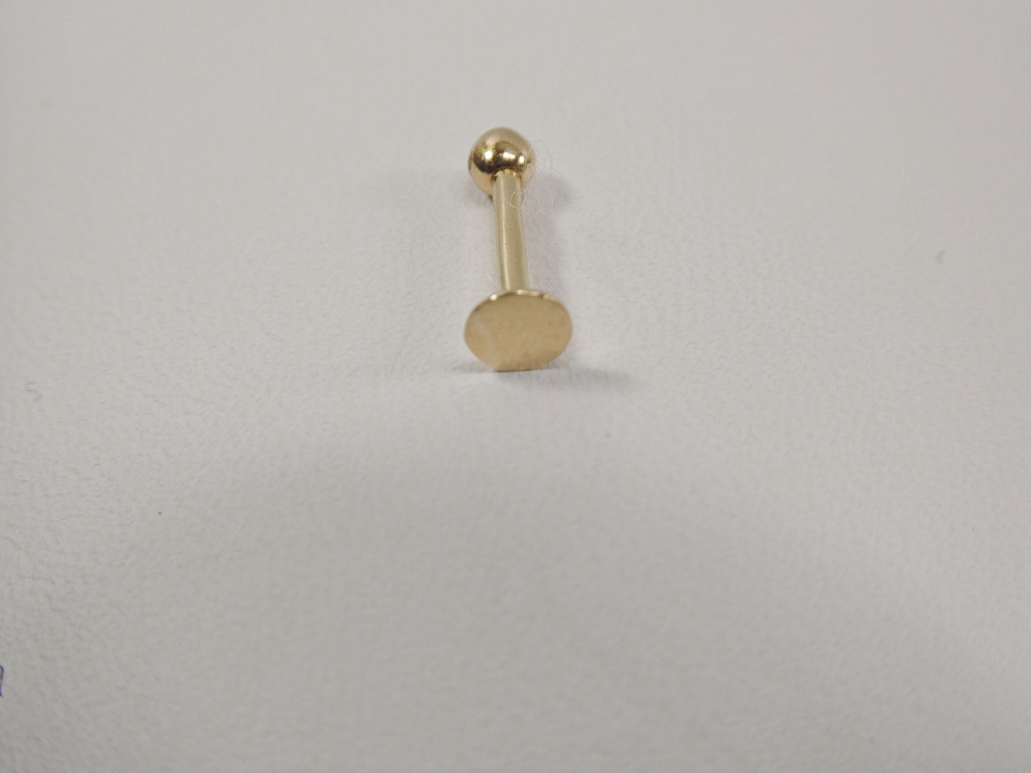 14K real solid yellow gold lip chin stud piercing