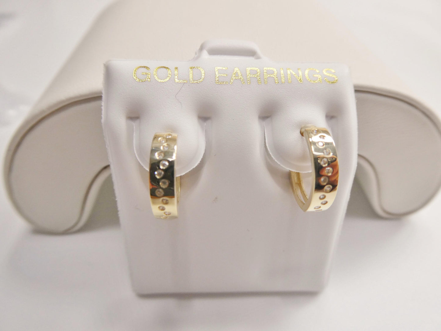 real 10k solid yellow gold designer earrings