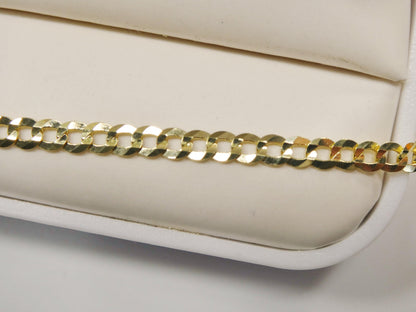 14k Solid Real Curb 7 Inch Bracelet