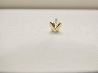 14k Real Solid Yellow Gold Tiny Butterfly Stud Nose Ring