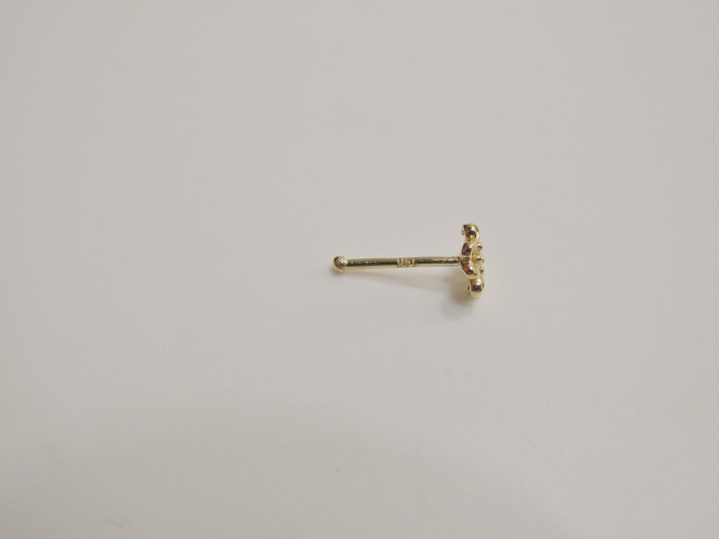 14k real solid yellow gold flower nose rings