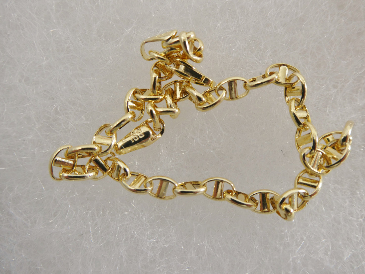 real 14k solid yellow gold 7 inch mariner ladies bracelet