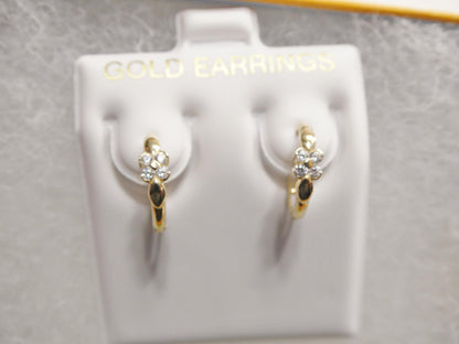 Real 10k Solid Yellow Gold Designer Earrings