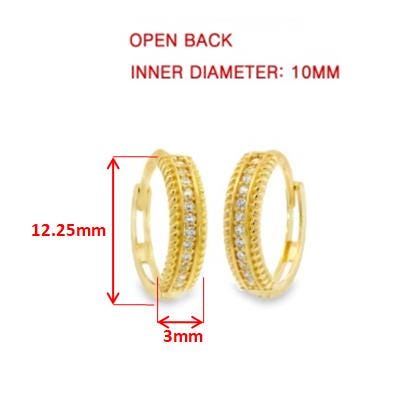 Real 10k Solid Yellow Gold Designer Earrings