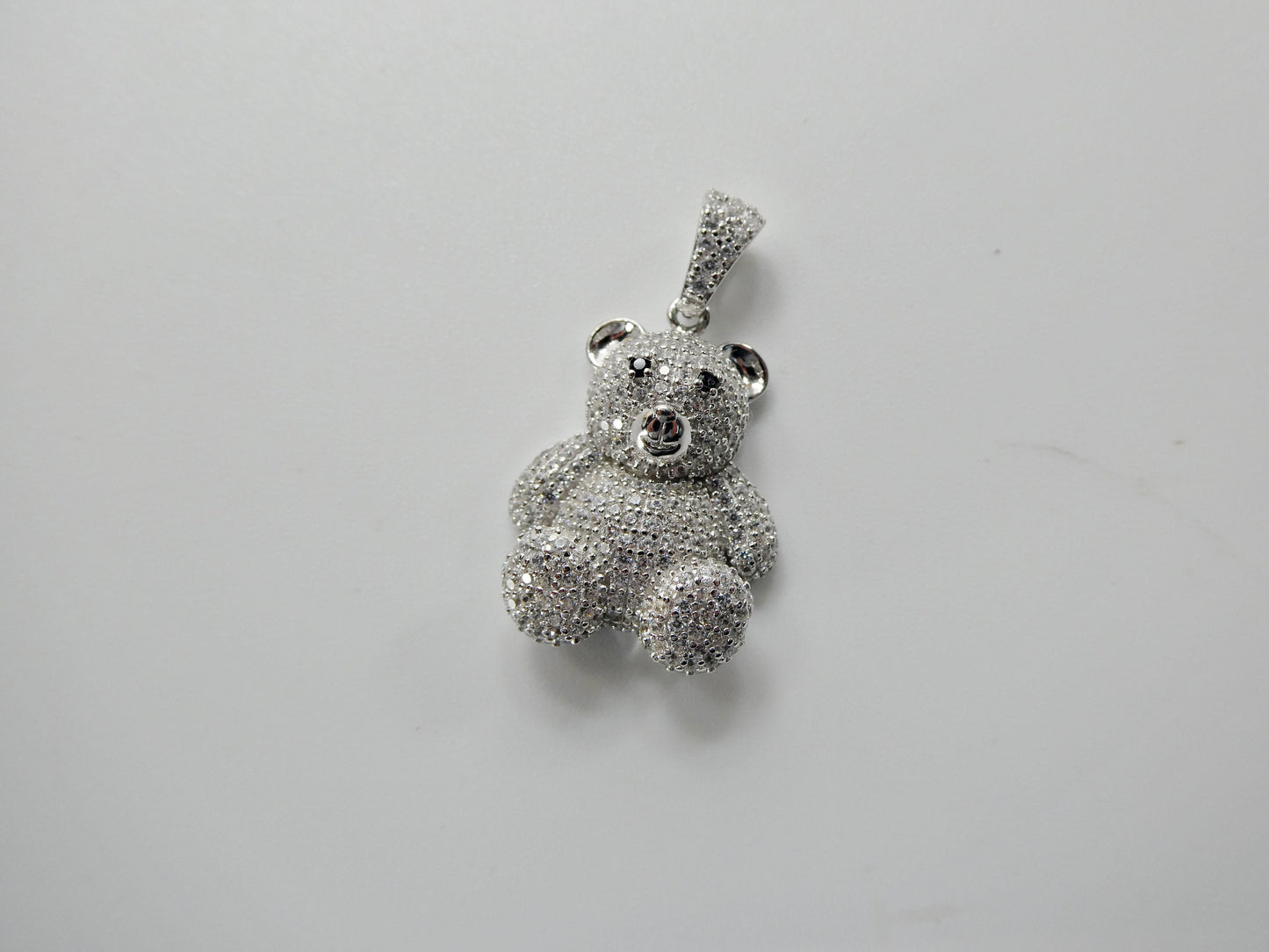 925 sterling silver teddy bear set chain and pendent