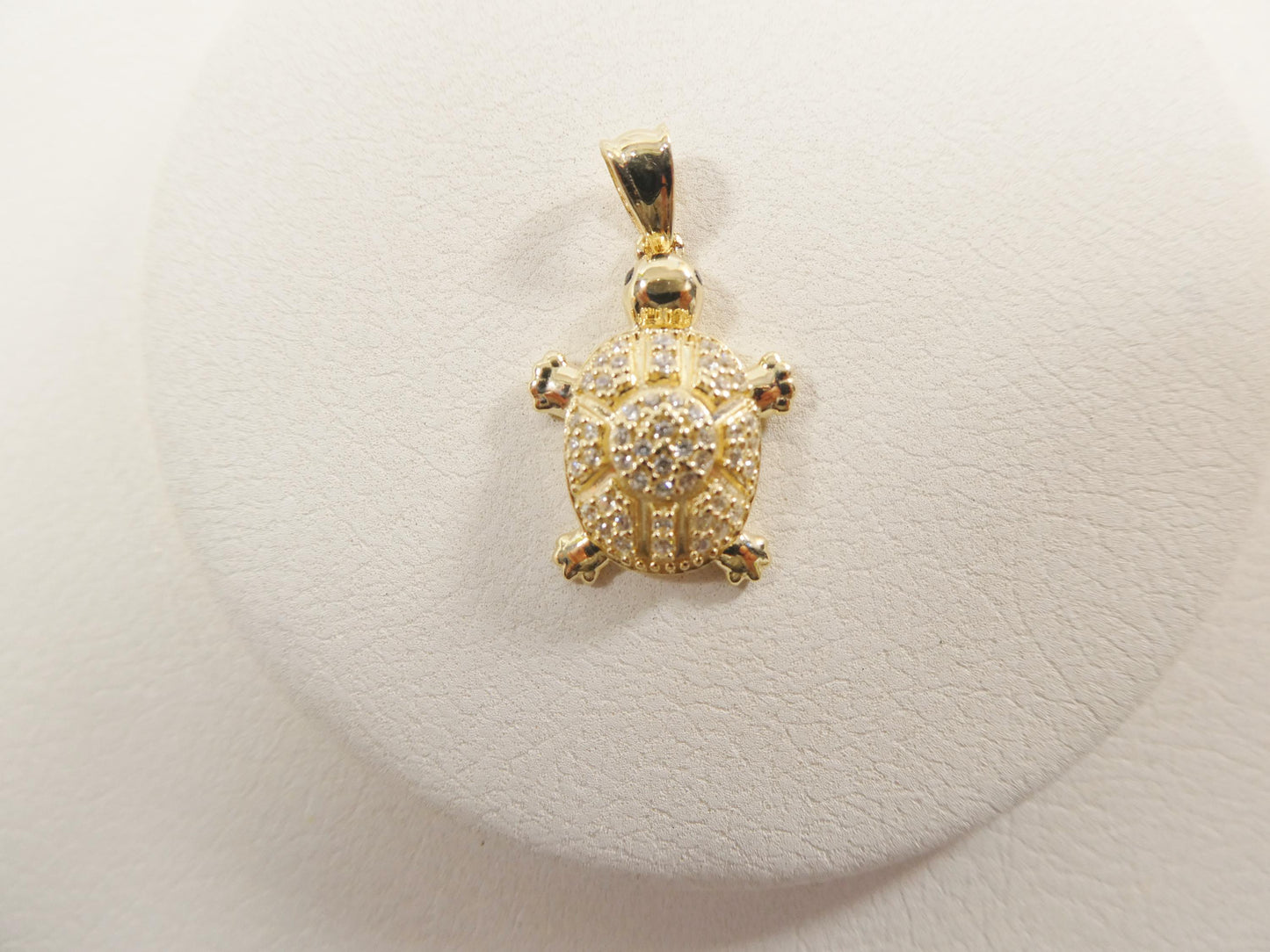 14k real solid yellow gold turtle pendent and rope necklace