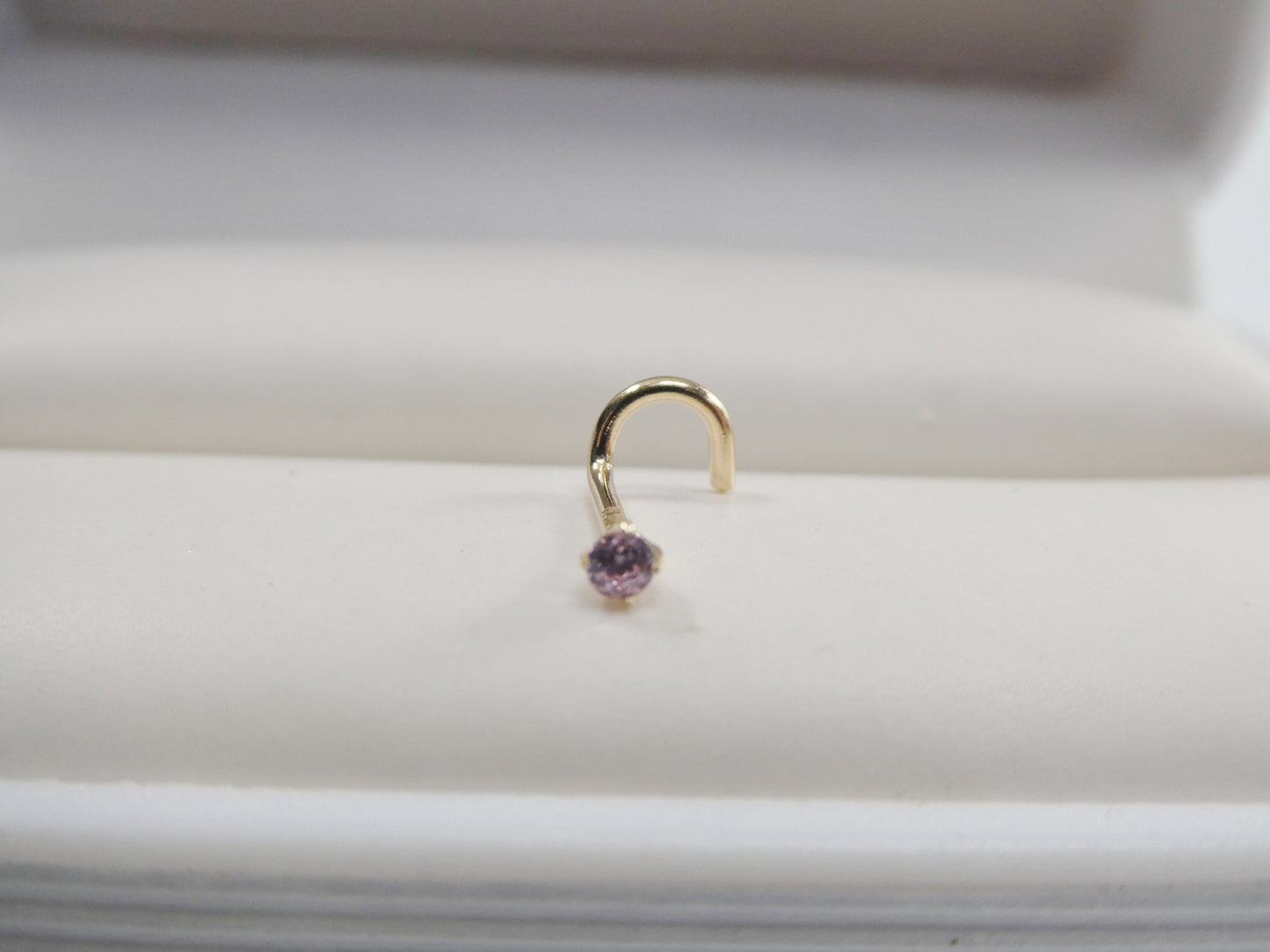 14k real solid yellow gold 2mm twist nose ring