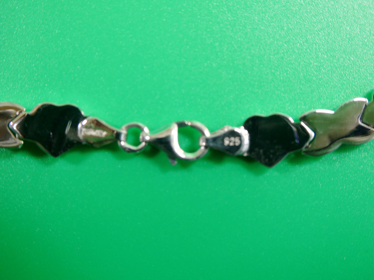 925 real sterling silver double heart set necklace and bracelet hugs and kisses stampato 14k white gold tone color