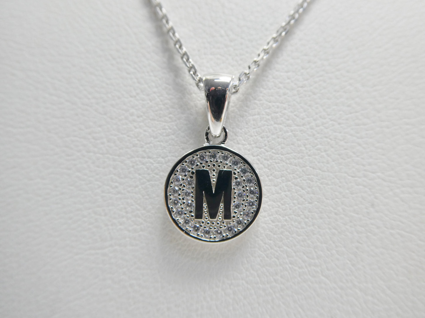 real 925 sterling silver initial pendent with 16 inch cable chain