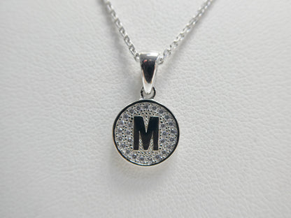 Real 925 Sterling Silver Initial Pendent With 16 Inch Cable Chain