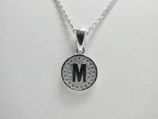 real 925 sterling silver initial pendent with 16 inch cable chain