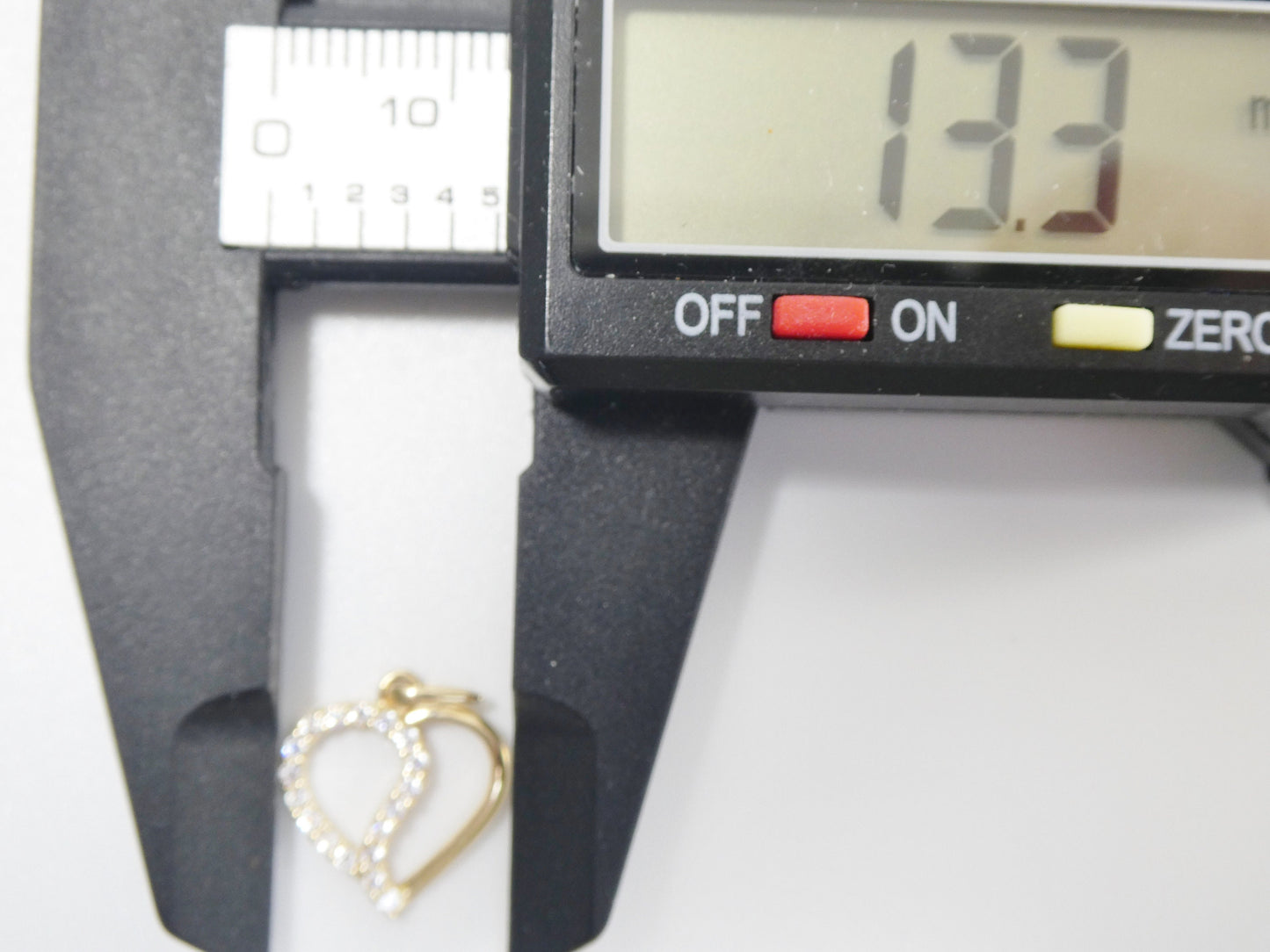 14k real solid yellow gold heart high polish charm pendent