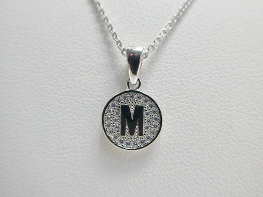 real 925 sterling silver initial pendent with 16 inch cable chain