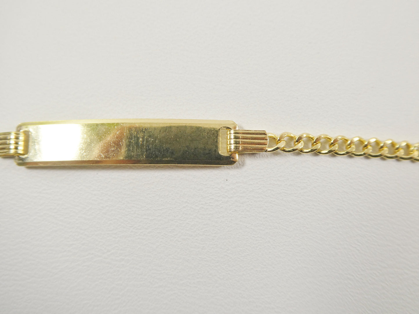 real 10k solid yellow gold 5.5 inch curb style baby bracelet
