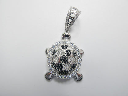 Real 925 Sterling Silver 18 Inch Flat Chain & Turtle Pendent Charm