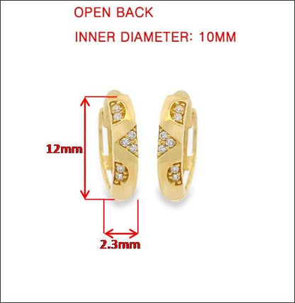 Real 10k Solid Yellow Gold Designer Earrings