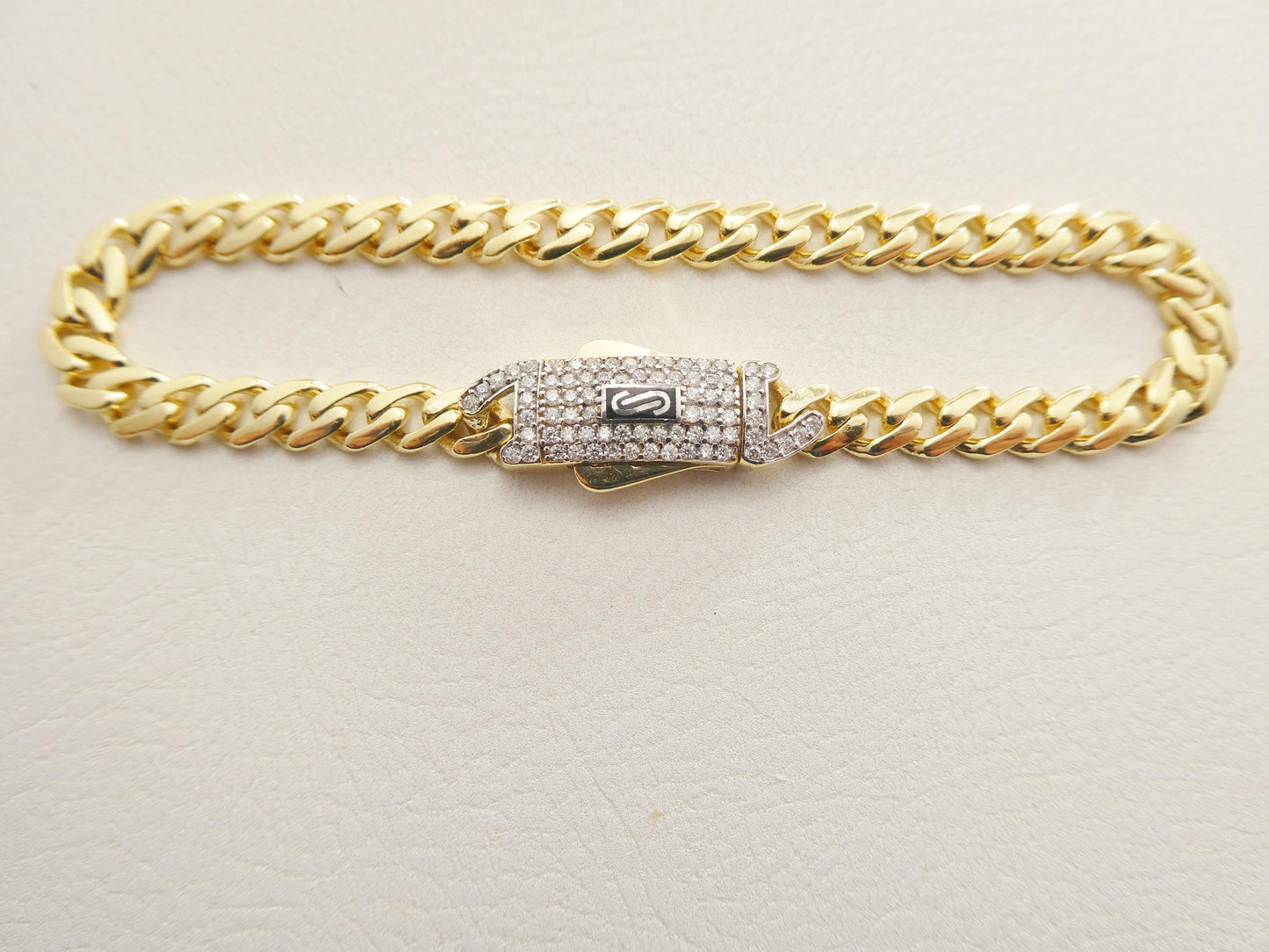 5mm Monaco link chain necklace bracelet moissanite real 925 sterling silver