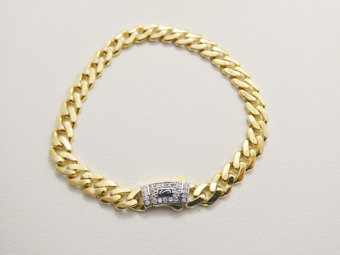 6mm Monaco link chain necklace bracelet moissanite real 925 sterling silver