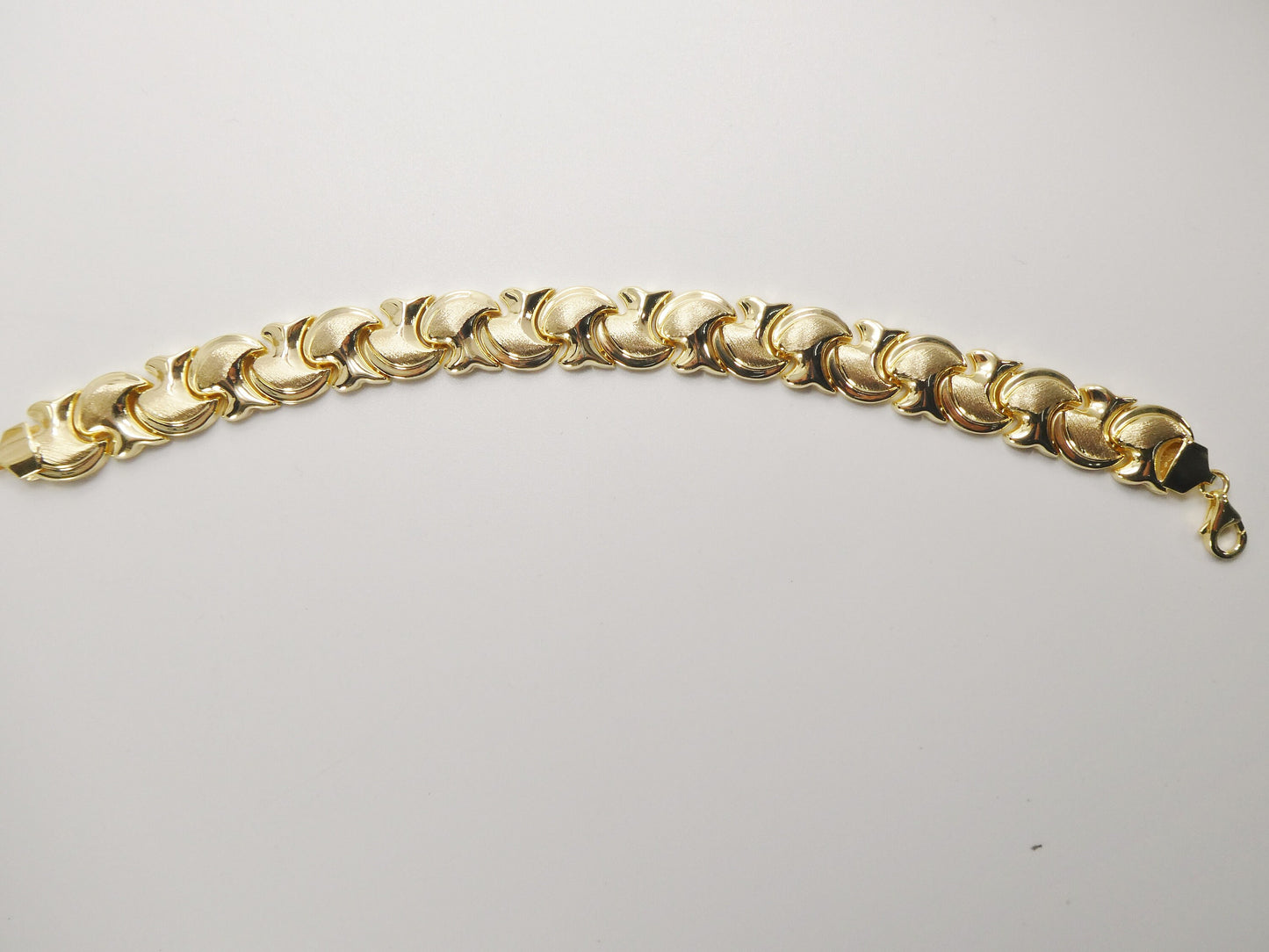 real 925 sterling silver yellow color large mushroom bracelet