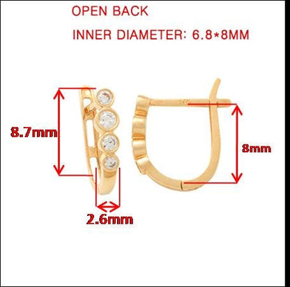 Real 10k Solid Yellow Gold Designer Earrings
