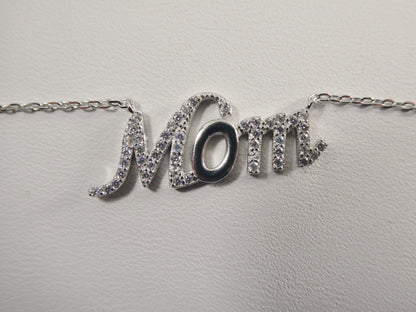 16 Inch Plus Two Inch Extension Real 925 Sterling Silver Mom Necklace