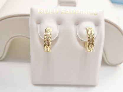Real 10k Solid Yellow Gold Designer Earrings