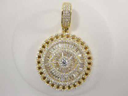 Real 925 Sterling Silver Large Circle Eye Pendent