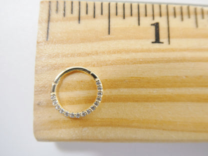 14k Real Solid Yellow Gold Cartilage Daith Septum Body Ring Piercing